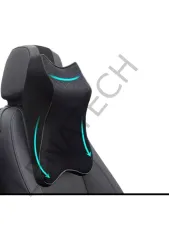 Lenatech Araç Boyun Yastığı Ortopedik (Siyah Kumaş -Yanlar Deri)