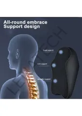 Lenatech Araç Boyun Yastığı Ortopedik (Siyah Kumaş -Yanlar Deri)